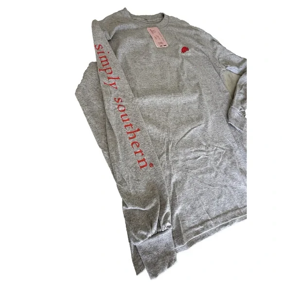 Simply Southern Gray Turtle Tracker Christmas Holiday Tee Shirt Size Small - Picture 3 of 9